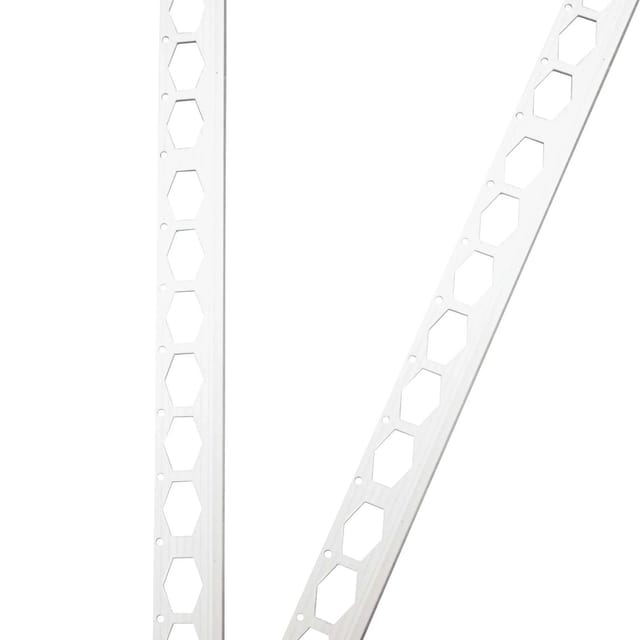 ProfileXXL Abschlussprofil 2,5m x 25mm x 4mm PVC Weiß Putzschiene