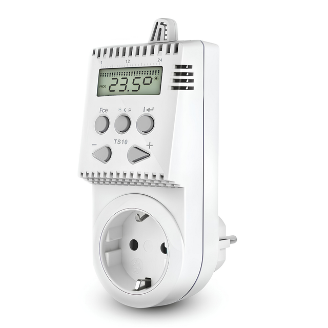 Fenix Steckthermostat TS10 Weiß Programmierbare Automatische Temperaturregelung
