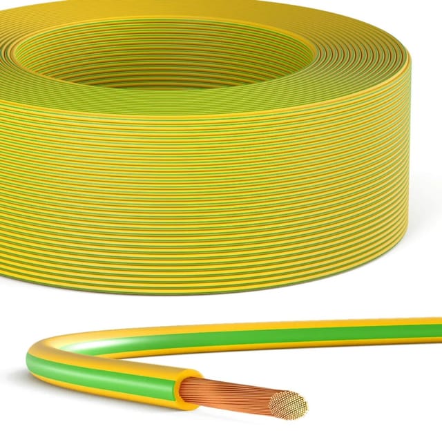 hb-digital 15m Verdrahtungsleitung 10mm2 H07V-K Erdungskabel 10mm² Flexibel für PV Anlagen