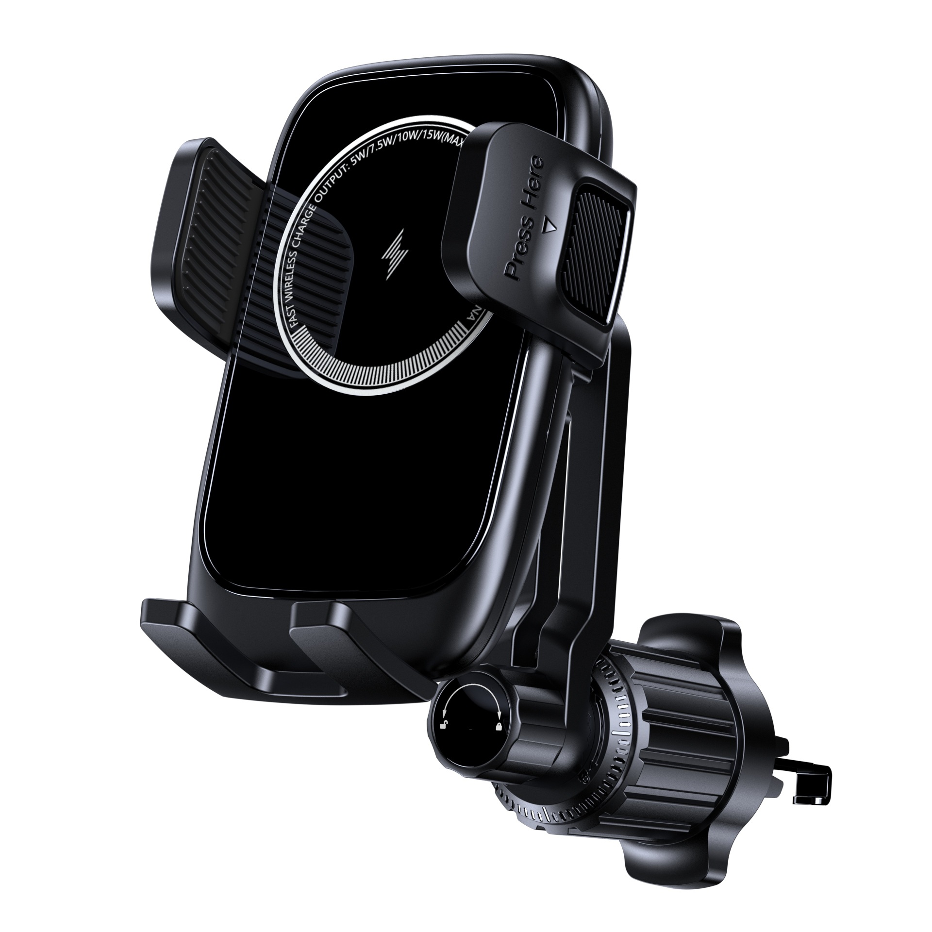 Anwendbare 15-w-autotelefonhalterung Induktion, [270° Automatische Klemmung], Schnelles Auto-induktionsladegerät, Entlüftungsöffnung, Für Iphone 11 12 13 14 15 16 Serie & Samsung S24 S23 S22 Usw. Schw