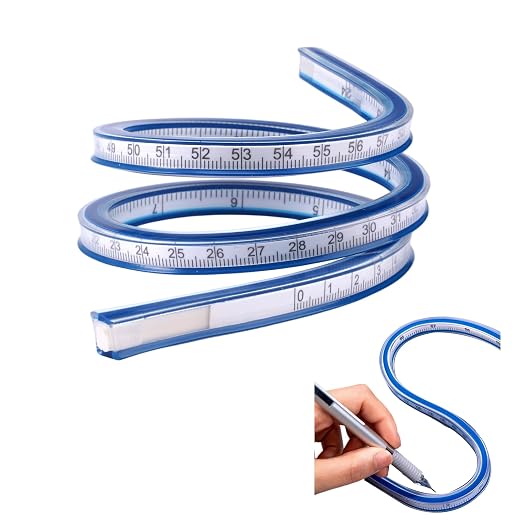 60 Cm Nählineal, Schneidelineal, Schneiderbedarf, Biegsam, Flexibel, Faltbar, Metrische Kurvenschablone, Kurvenlineal Zum Nähen, Bekleidungsdesign, Messwerkzeug