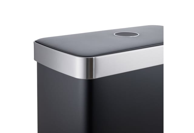 Svita LT2X30 Mülleimer 60l Treteimer 2 Fächer Mit Deckel Schwarz