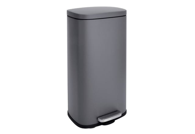 Svita TQ30 Mülleimer 30L Treteimer Abfallbehälter Softclose Deckel Grau