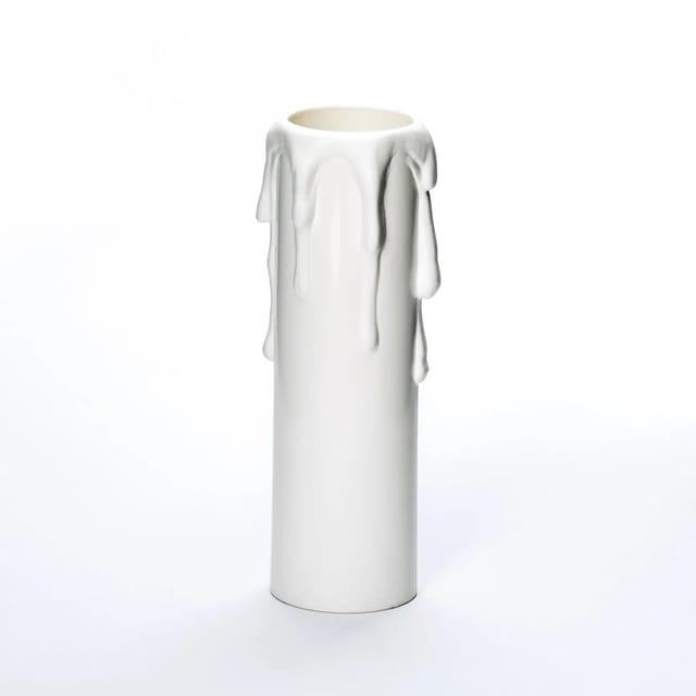Orion Lightstyle Kerzenhülse mit Tropfen E14 26 mm x 85mm Weiß