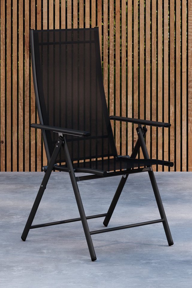 ebuy24 Levanzo Gartenstuhl Positionsliege Schwarz Bild 3