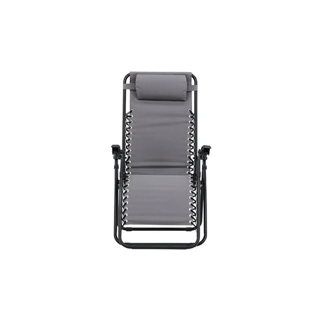 ebuy24 Vulcano Liegestuhl Grau Ohne Kissen Sitzhöhe cm 38 Sitzbreite cm 44 Sitztiefe cm 50