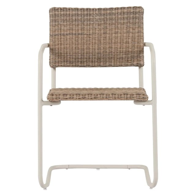 ebuy24 Camille Gartenstuhl Polyrattan Natur Grau