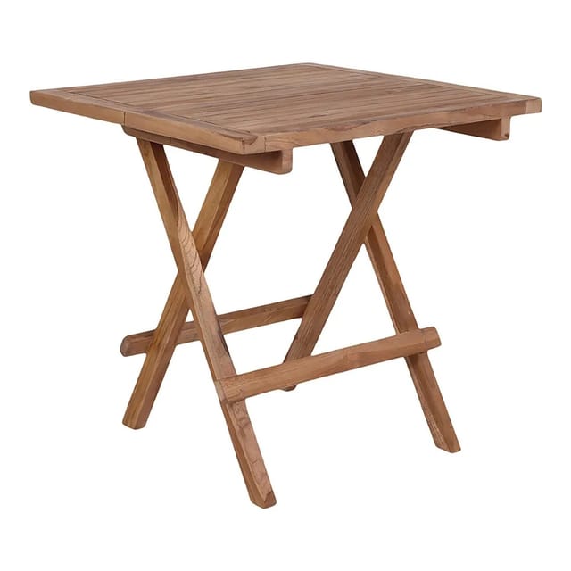 ebuy24 Bine Kleiner Gartentisch 50x50 cm Teakholz Massiv