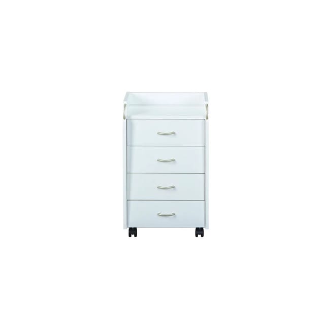 ebuy24 Prosar Kommode Rollcontainer 4 Schubladen Weiss