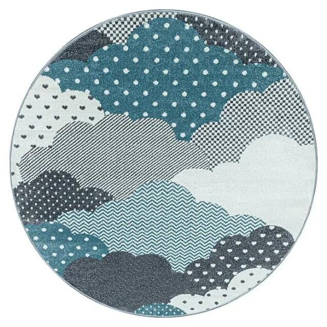 Ayyildiz Kinderteppich Bambi 820 Blau 120 cm Rund