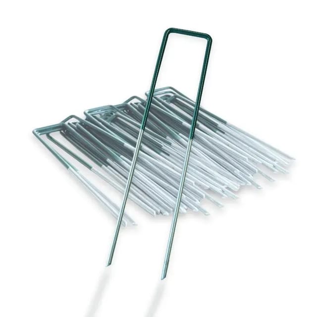 KARAT Erdanker 3 x 15 cm Rostfrei für Kunstrasen Vlies Gewächshäuser 100 Stück