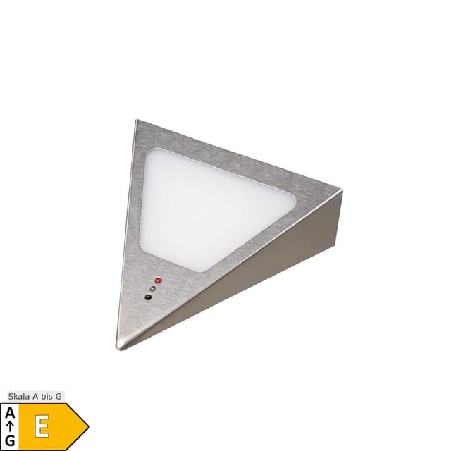 kalb Dreieck LED Unterbauleuchten Mit Sensor Dimmbar Warmweiß Edelstahl Gebürstet Anschlussfertiges 1er Set