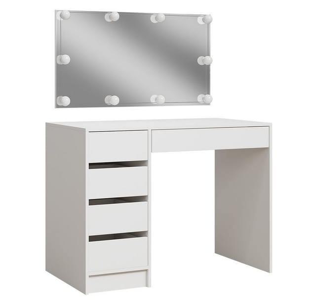 Vicco Schminktisch Thalia Weiß 100 cm mit LED Beleuchtung