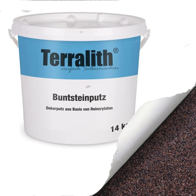 Terralith Buntsteinputz Mosaikputz 1mm 14 kg BSP1131 Braun Schwarz