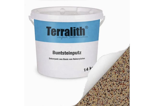Terralith Buntsteinputz Mosaikputz 2mm 14 kg BSP134 Beige Rot Grau Schwarz