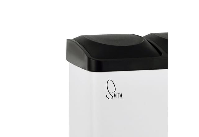 Svita TC3X20 Mülleimer 60L 3x20 Liter Treteimer Mülltrennung Abfalleimer Weiß