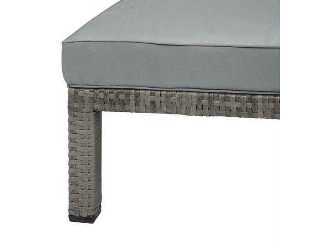 Svita Peach 2er Set Gartenliege mit Polster Klappbar Polyrattan Grau