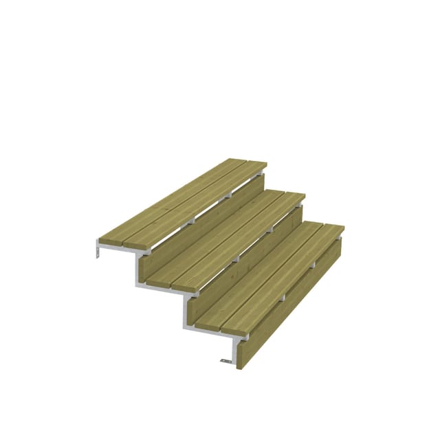 Plus A/S Treppenwange 3-Stufen Schritttiefe 28 cm D 78 cm H 51 cm Feuerverzinkt