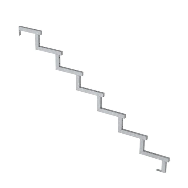 Plus A/S Treppenwange 7-Stufen - Schritttiefe 28 cm D 178 cm H 119 cm Feuerverzinkt