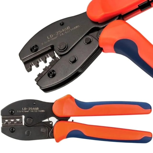 hb-digital Crimpzange für Solarkabel und Solarstecker 2,5 / 4,0 / 6,0 mm² Solarwerkzeug