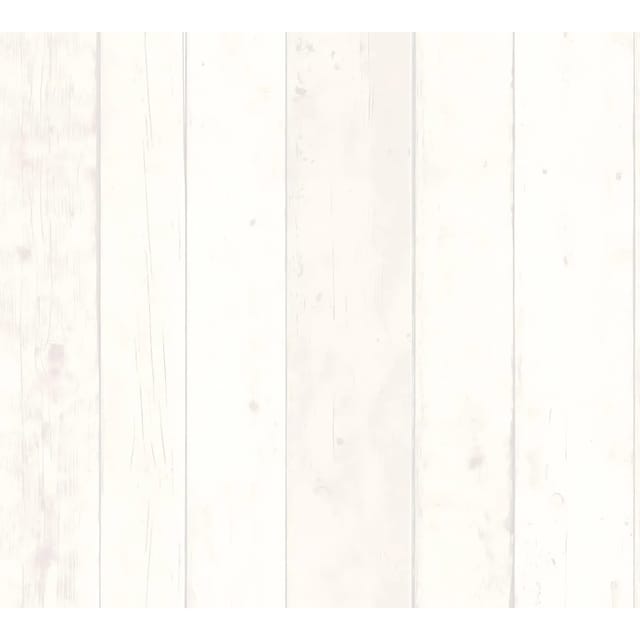 PROFHOME 855046-GU Holz Tapete Holzoptik Matt Weiß Grau 0,53 m x 10,05 m 5,33 m2 Weiß
