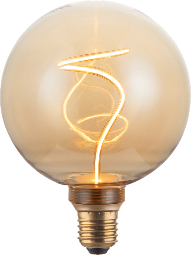 ENOVALITE LED Filament Leuchtmittel YARN GLOBE E27 Dimmbar Warmweiß Bernstein Glas