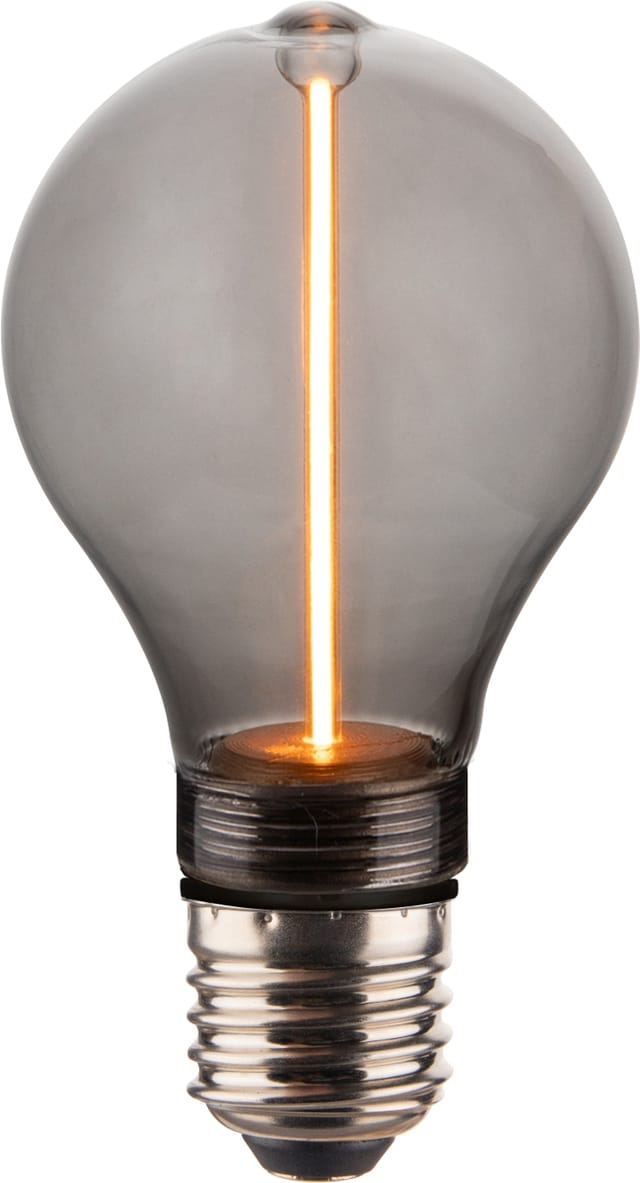 LUXULA LED Filament Leuchtmittel LINE Smoke E27 Dimmbar Warmweiß Rauchglas Optik