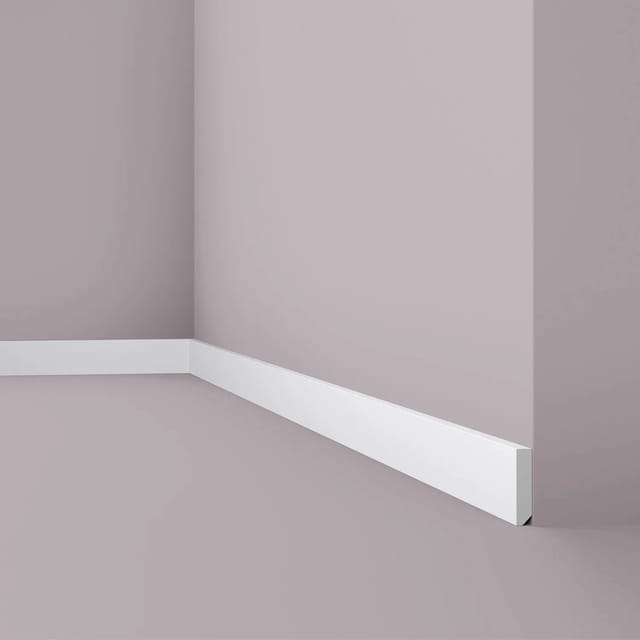 NOEL & MARQUET NMC FT2F WALLSTYL Sockelleiste Zierleiste Wandleiste Friesleiste 2 m 200 cm x 1,3 cm x 5,8 cm Weiß
