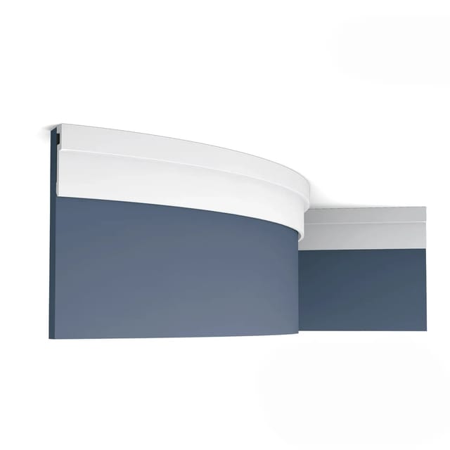 ORAC DECOR PX198F MODERN Flexible Wandleiste Sockelleiste Eckleiste 2 m 200 cm x 8,3 cm x 8,3 cm Weiß