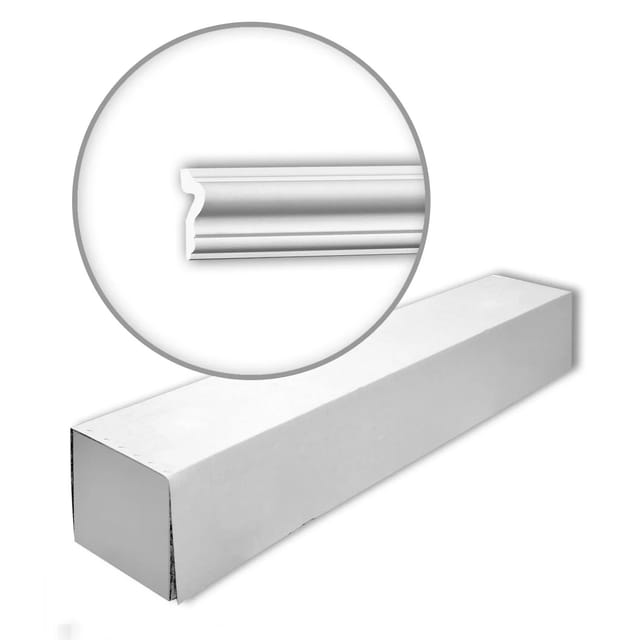 PROFHOME 651301 Wand- und Friesleisten 1 Karton Set mit 10 Zierleisten 20 m Weiß