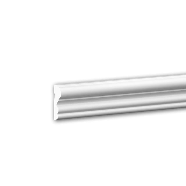 PROFHOME 651400 Wandleiste Stuckleiste Zierleiste Friesleiste Stoßfest 2 m 200 cm x 1,6 cm x 4,4 cm Weiß