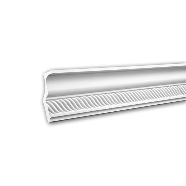 PROFHOME 150127 Eckleiste aus Polyurethan Deckenleiste Stuckleiste 2 m 200 cm x 4,7 cm x 9 cm Weiß