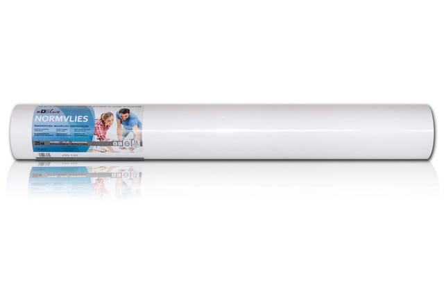 PROFHOME NORMVLIES 150 g Renoviervlies glatte Vliestapete 1 Karton 9 Rollen Weiß 168,75m2 25,05 m x 0,75 m 18,75 m2 Weiß