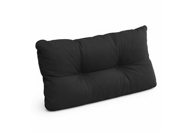 Beautissu Flair Loungekissen Outdoor Rücken 50x40x12cm Graphitgrau