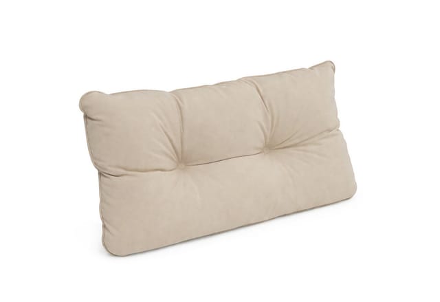 Beautissu Flair Loungekissen Outdoor Rücken 50x40x12cm Natur