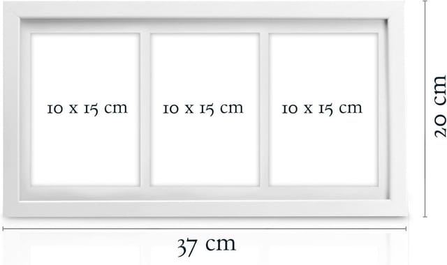 Bomoe Galeria Bilderrahmen 3 Bilder 10x15cm Weiß 2tlg
