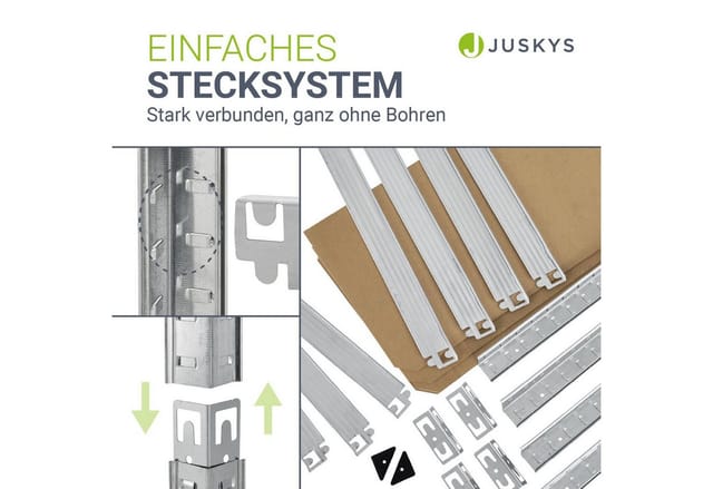 Juskys 2er Set Lagerregal Easy 160 x 80 x 40 cm