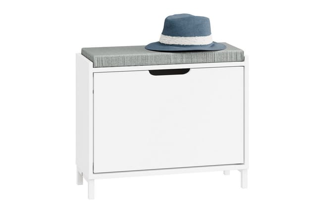 SoBuy Schuhkipper mit 1 Klappe Schuhbank Schmal Garderobenbank FSR151-K-W
