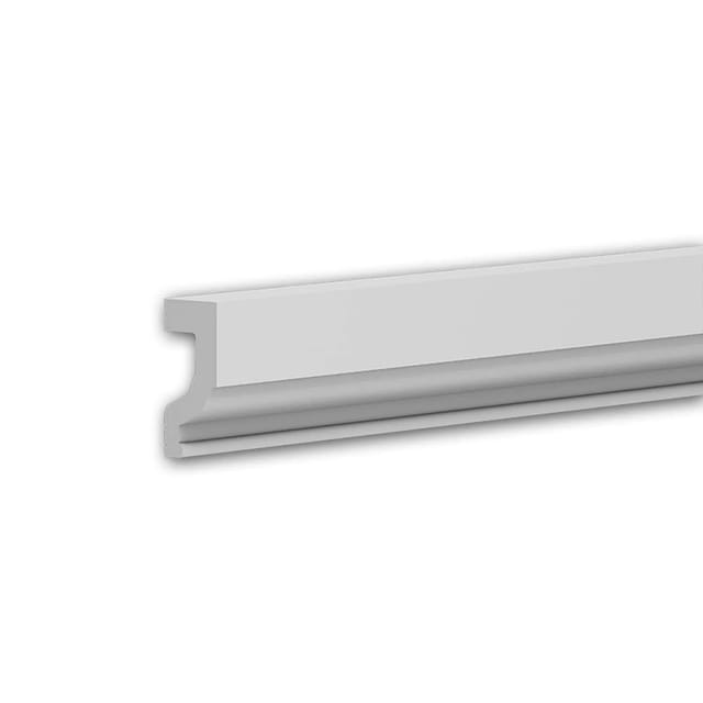 PROFHOME 651391 Wandleiste Friesleiste Zierleiste Stuckleiste 2 m 200 cm x 1,9 cm x 4,1 cm Weiß