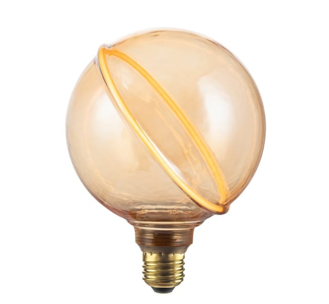 ENOVALITE LED Filament Leuchtmittel NEPTUN E27 Dimmbar Warmweiß Bernstein Umlaufend Ring