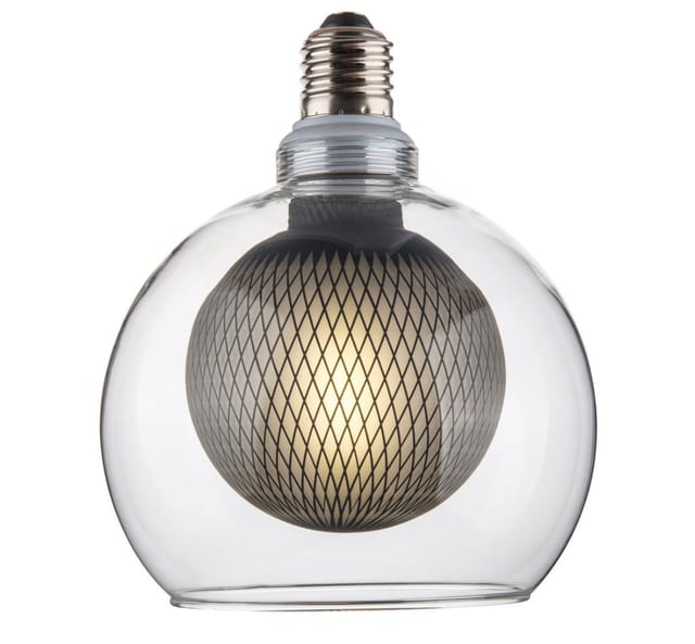 ENOVALITE LED Filament Leuchtmittel BUBBLE MESH E27 Dimmbar Warmweiß Glaskugel Gitter