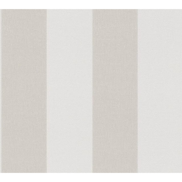 PROFHOME 948342-GU Streifen Tapete Textiloptik Matt Creme Beige 0,53 m x 10,05 m 5,33 m2 Creme