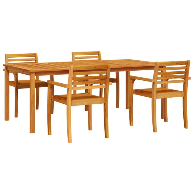 vidaXL 7-tlg Garten-Essgruppe Massivholz Akazie 3375667