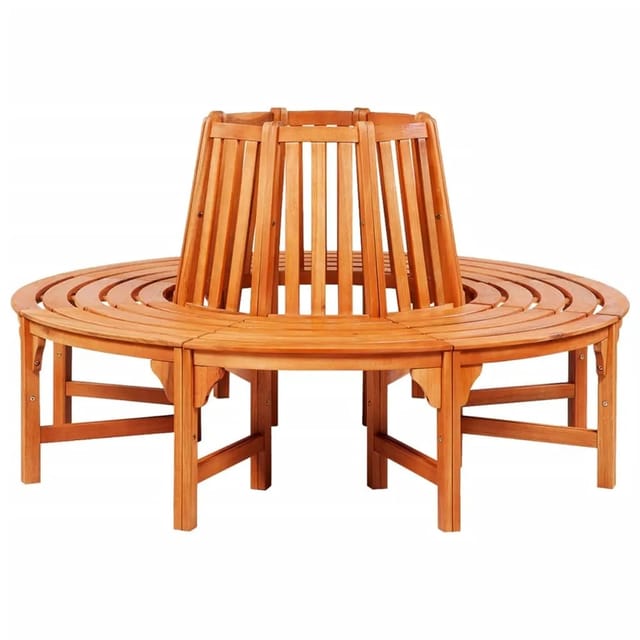 vidaXL Baumbank Ø 160 cm Holz 41777