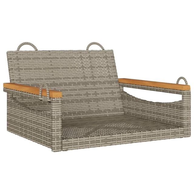 vidaXL Hängesessel Grau 63x62x40 cm Poly Rattan 368162