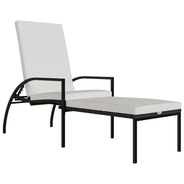 vidaXL Sonnenliege mit Fußhocker PE-Rattan Braun 317628