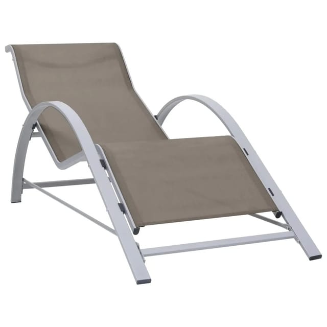 vidaXL Sonnenliege Textilene und Aluminium Taupe 310537