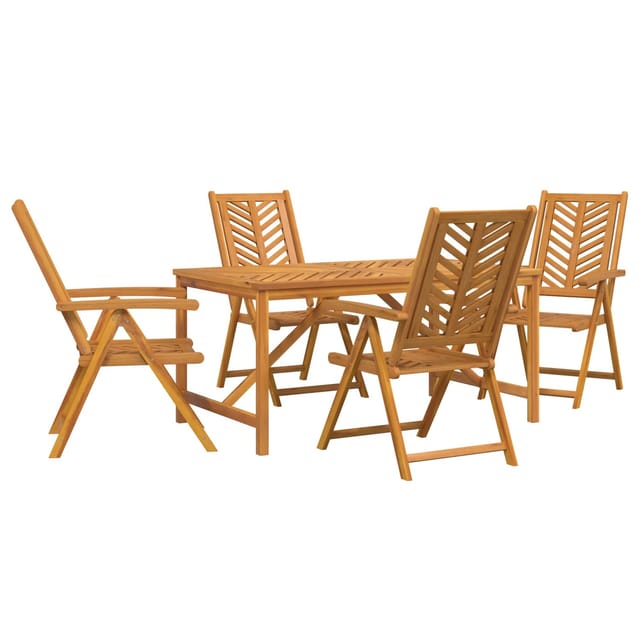 vidaXL 5-Teiliges Garten Esszimmer Set Massivholz Akazie 3154123