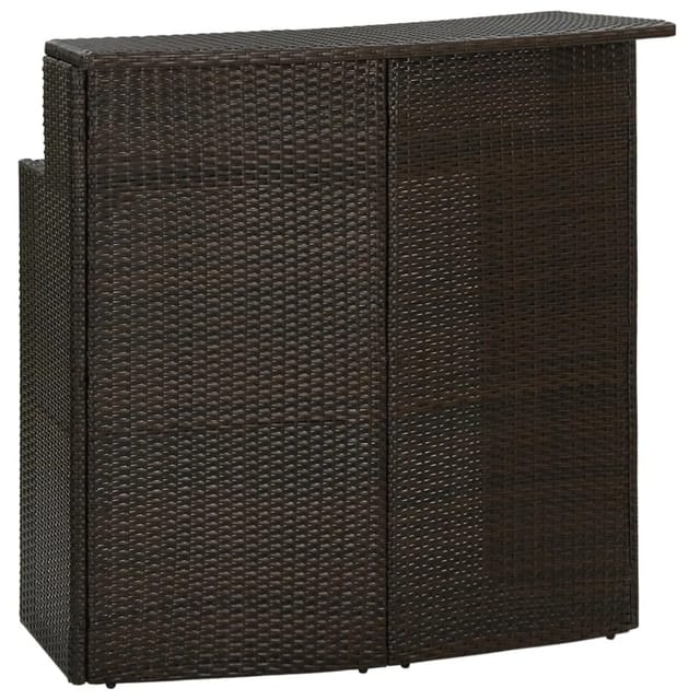 vidaXL Garten-Bartisch Braun 120x55x110 cm Poly Rattan 313467