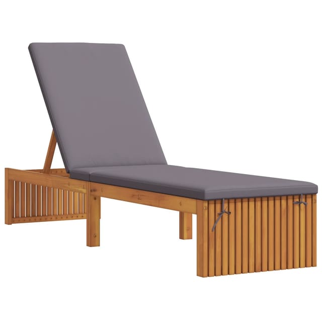 vidaXL Sonnenliege mit Kissen 200x55x30 cm Massivholz Akazie 4108116